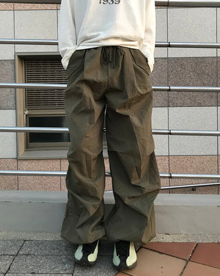 Nylon wide Joker pants