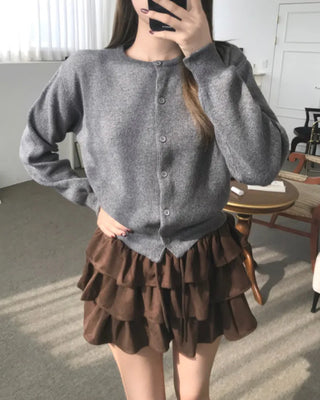 [WOOL50%]ROUNDBLENDKNITCARDIGAN(7color)
