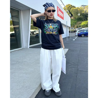 Unisex Wide-Leg Cotton Pants