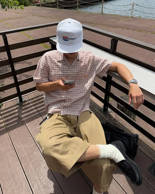 Pintuck Cotton Bermuda Shorts