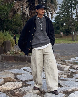 Henley neck basic knit