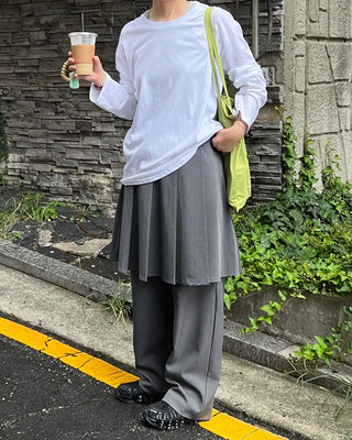 Pleated midi skirt