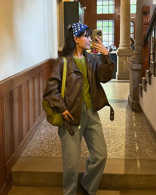 Wide-fit denim pants