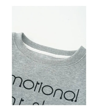 Lettering Over-Shoulder Sweatshirt