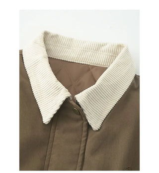 Corduroy two-tone jacket