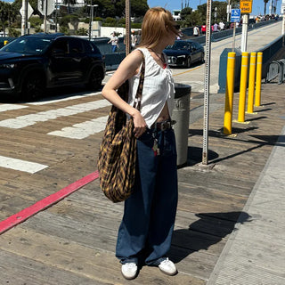 Vintage check shoulder bag