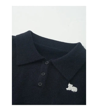 Round neck boucle button jumper