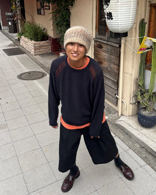 Loose-fit raglan knit