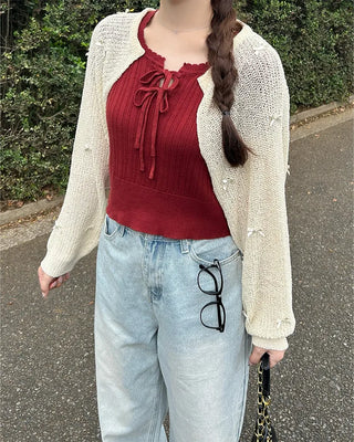 Ribbon Bolero Cardigan