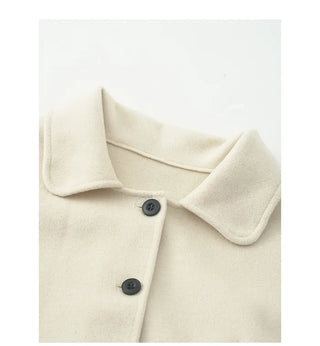 (2 colors) [Handmade] Wool Blend Half Coat