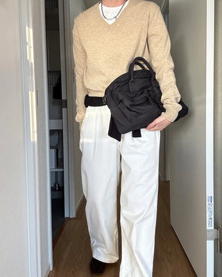[7th Re-release] (ORIGINAL) Middle Multi-Pocket Crossbody Bag (black)