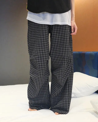 Checked Banding Pants