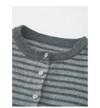 Two-tone striped cardigan