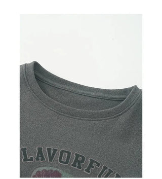 Reversible pleated print T-shirt