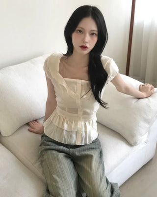 satin ribbon blouse