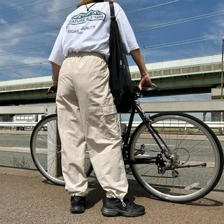Casual nylon cargo pants