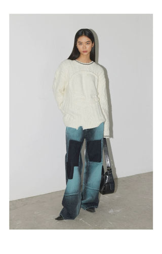 CONP Low-Rise Bootcut Jeans (Blue)