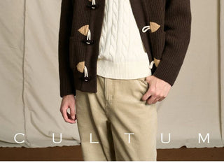 [CULTUM] Merino Wool Ivy Style Toggle Cardigan