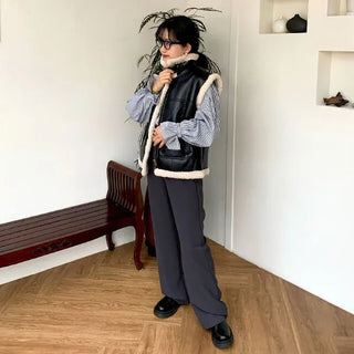 Wide-button slacks