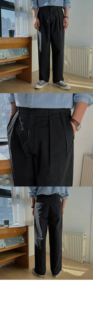 Wanted Pintuck Wide Cotton Pants