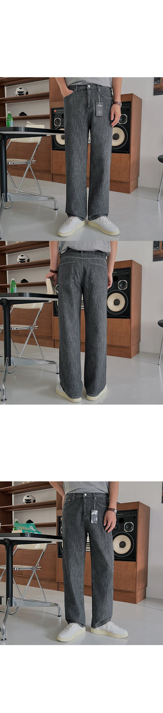 Piece Cooling Linen Wide Denim Pants