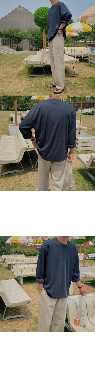 Sturdy Count Linen Semi-Wide Pants