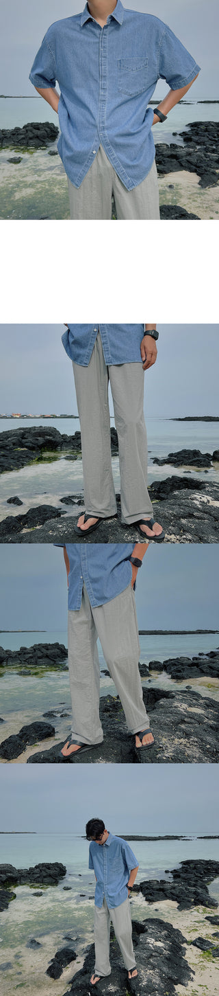 City Boy Semi-Wide Nylon Pants