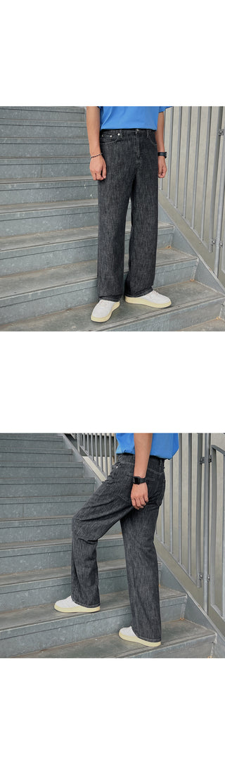 Piece Cooling Linen Wide Denim Pants