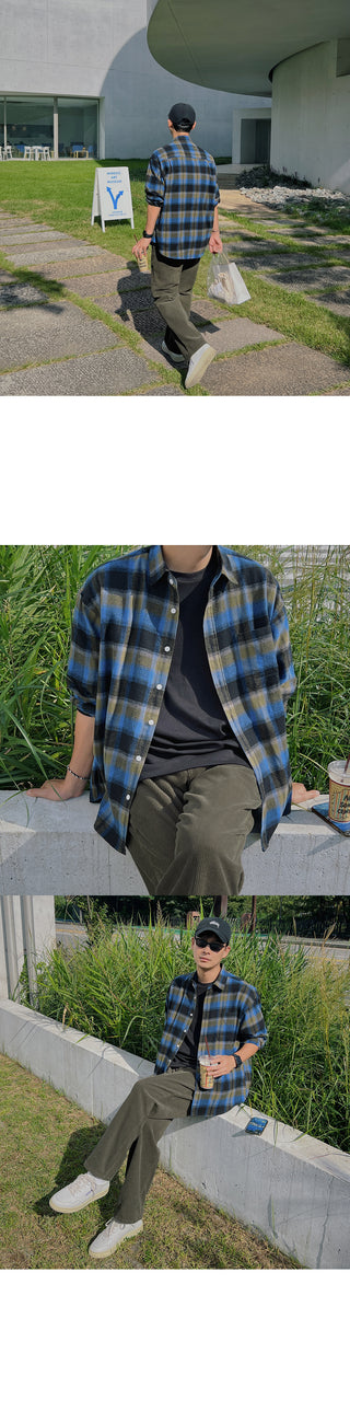 Natural Corduroy Elastic Waist Pants