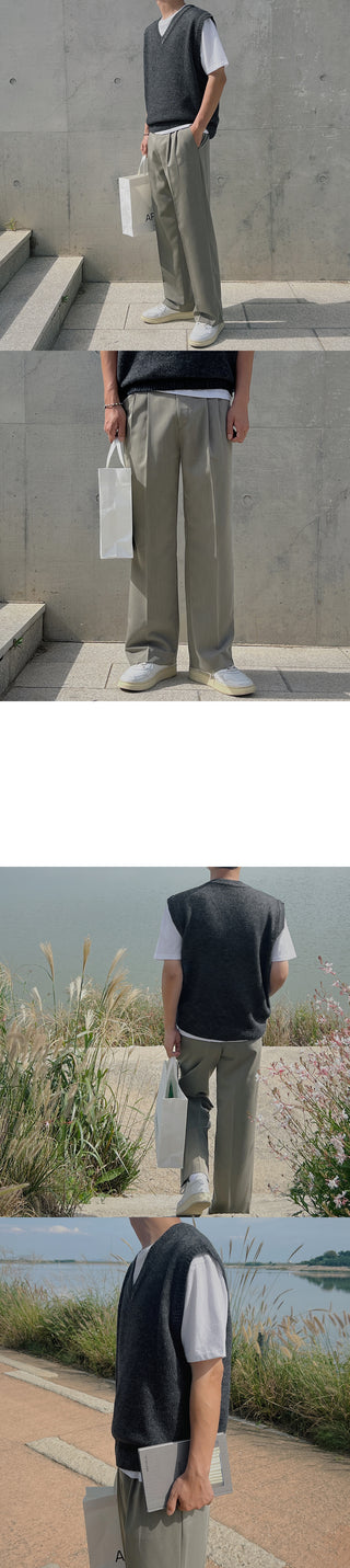 Rich Wool Brushed Knit Vest