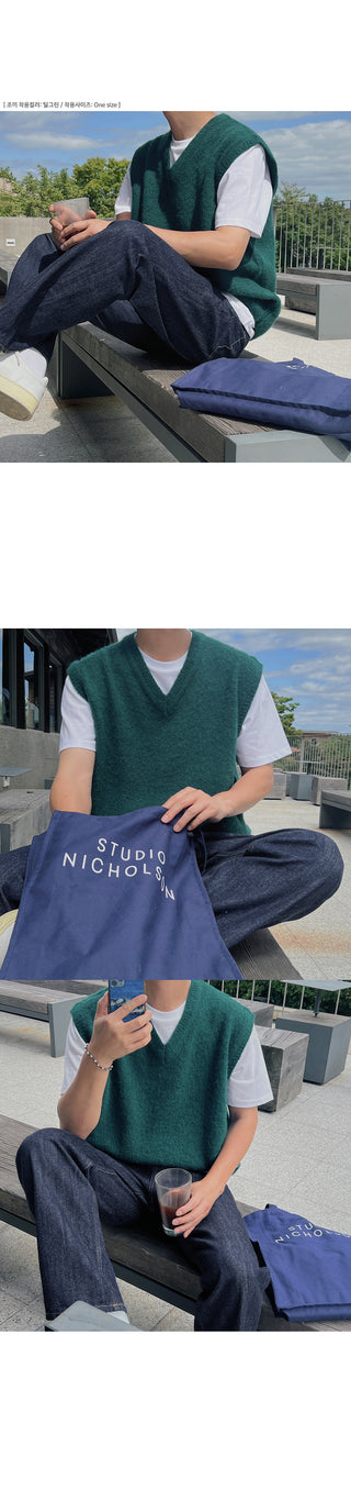 Rich Wool Brushed Knit Vest