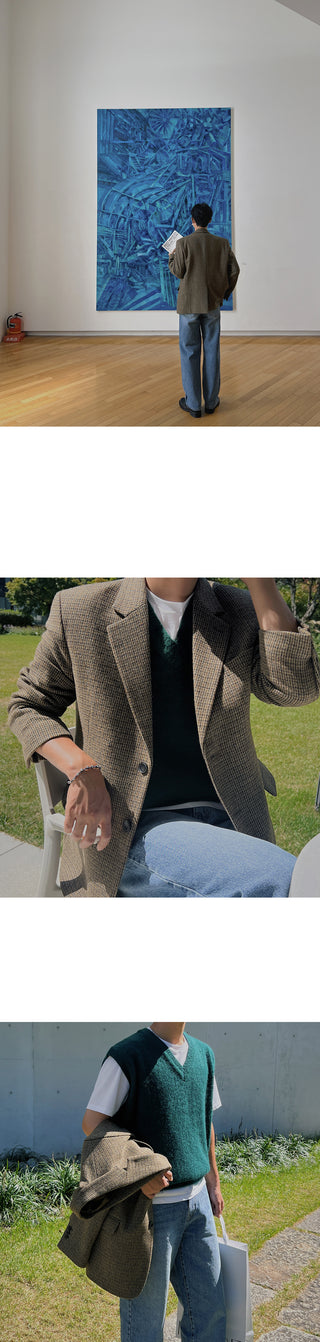 Rich Wool Brushed Knit Vest