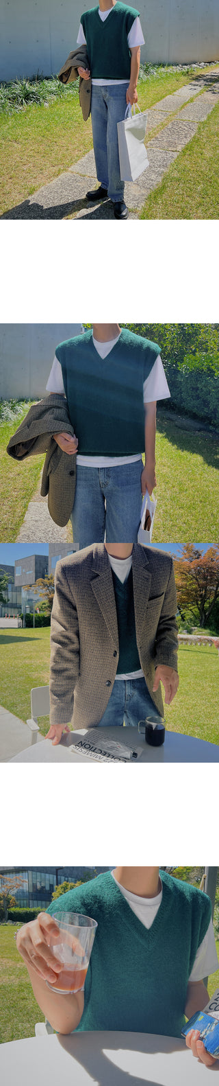 Rich Wool Brushed Knit Vest