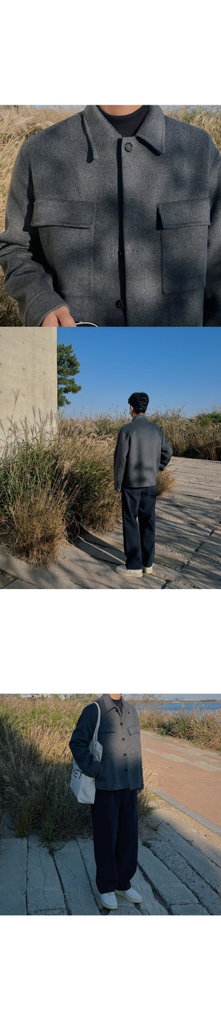 contemporary tuck wide pants