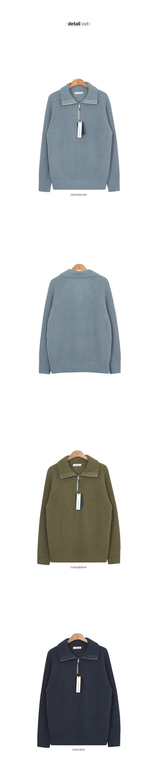 FUDGE SOFT HALF ZIP-UP KNIT