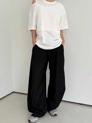 balloon one tuck slacks