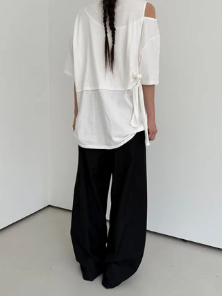 balloon one tuck slacks