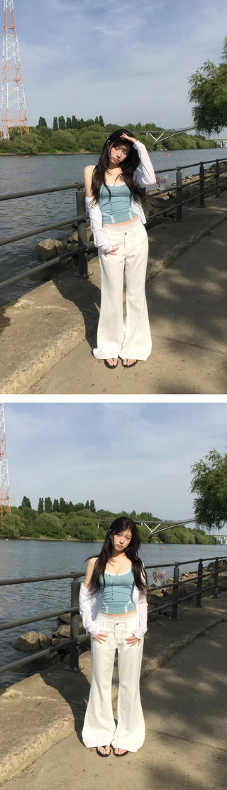 Semi-low Flared Pants - 2 colors