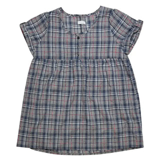 [3 colors] Check Roll-Up Dress