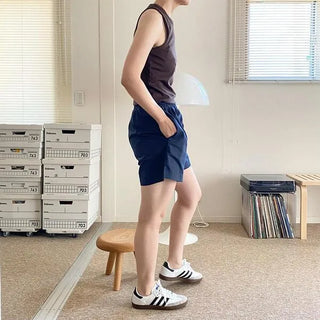 Banding cotton shorts
