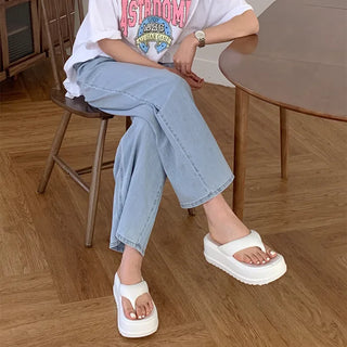 Round platform thong sandal slippers (6.5cm)