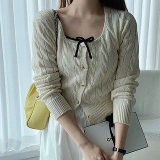 Cable cardigan
