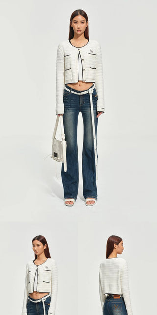 [NOTAWEAR] Wave Washed Slim Straight Jeans