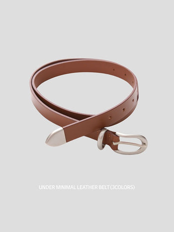 Under Minimal Leather Belt