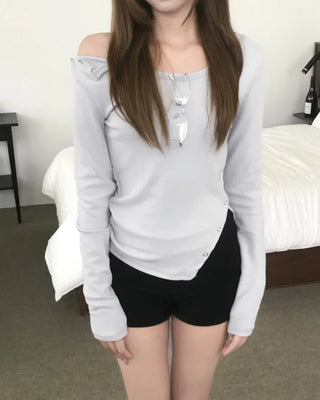 SNAP BUTTON LONG SLEEVE (3color)