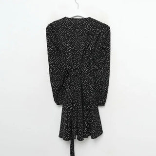 Polka Dot Wrap Mini Dress