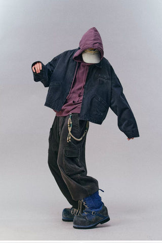 [Monterest] Washed Distressed Work Jacket
