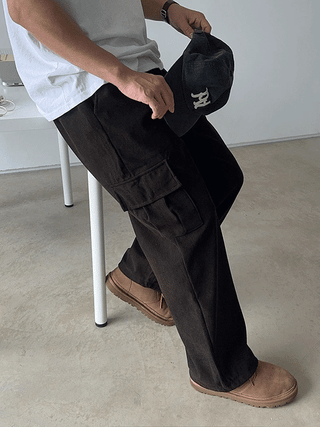 Reason Corduroy Cargo String Pants