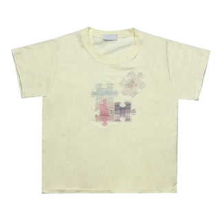 [3 colors] Shirred Short-Sleeve T-Shirt