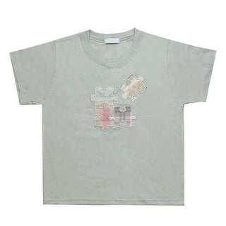 [3 colors] Shirred Short-Sleeve T-Shirt
